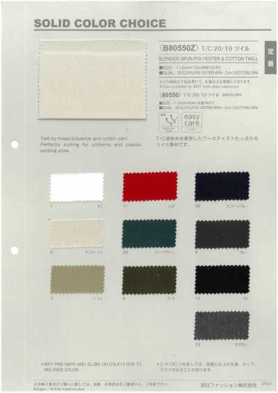 B80550Z T/C 20/10 Twill Half Fold