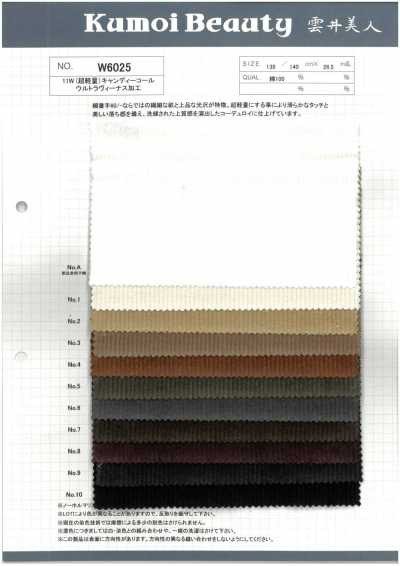 W6025 11W (Ultralight) Candy Corduroy Special Wash Finish