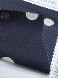 KKP9144-95 Stretch Hammer Satin Big Dot[Textile / Fabric] Uni Textile (Komon Kobo) Additional Images