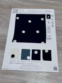 KKP9144-95 Stretch Hammer Satin Big Dot[Textile / Fabric] Uni Textile (Komon Kobo) Additional Images