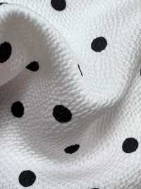 KKP9144-W-SB-184 Stretch Hammer Satin Wide Width Random Dot[Textile / Fabric] Uni Textile (Komon Kobo) Additional Images