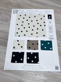 KKP9144-W-SB-184 Stretch Hammer Satin Wide Width Random Dot[Textile / Fabric] Uni Textile (Komon Kobo) Additional Images