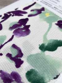 KKP9145-SB-326 Stretch Hammer Satin Watercolor Floral[Textile / Fabric] Uni Textile (Komon Kobo) Additional Images