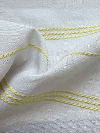 KYC-671-W-1 Cotton Rayon Linen Dobby Multi Horizontal Stripes Wide Width[Textile / Fabric] Uni Textile (Komon Kobo) Additional Images