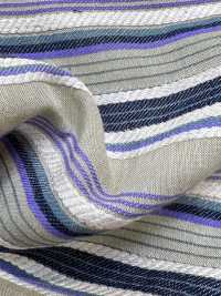 KYC673-W-1 Cotton, Rayon, Linen Dobby, Multi-stripe Wide Wide Width[Textile / Fabric] Uni Textile(Komon Studio) Sub Photo