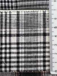 59992 C/L Netty Slub Ecru Check & Stripe[Textile / Fabric] VANCET Sub Photo