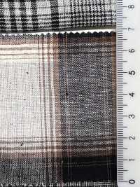 59992 C/L Netty Slub Ecru Check & Stripe[Textile / Fabric] VANCET Sub Photo