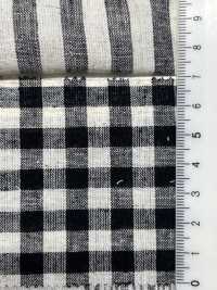 59992 C/L Netty Slub Ecru Check & Stripe[Textile / Fabric] VANCET Sub Photo