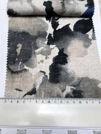 7027-720-1 100 Linen Loomstate Watercolor Large Flowers[Textile / Fabric] HOKKOH Sub Photo