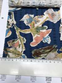 7027-740-1 Linen Loomstate Ripple Touch Floral Pattern[Textile / Fabric] HOKKOH Sub Photo