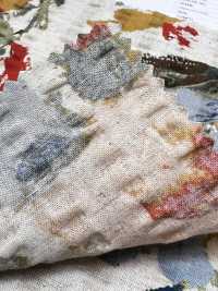 7027-740-1 Linen Loomstate Ripple Touch Floral Pattern[Textile / Fabric] HOKKOH Sub Photo
