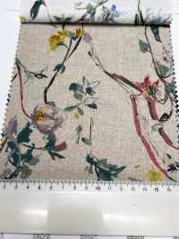 4027-790-1 Linen Loomstate Touch Floral Fabric[Textile / Fabric] HOKKOH Sub Photo