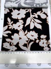 7027-810-1 CR Satin Floral Pattern With Stripes[Textile / Fabric] HOKKOH Sub Photo