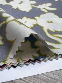 7027-810-1 CR Satin Floral Pattern With Stripes[Textile / Fabric] HOKKOH Sub Photo