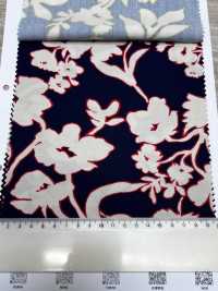 7027-810-1 CR Satin Floral Pattern With Stripes[Textile / Fabric] HOKKOH Sub Photo
