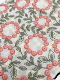 4027-848-1 Cotton Lawn Embroidery Pom-pom Flower Lace[Textile / Fabric] HOKKOH Additional Images