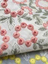 4027-848-1 Cotton Lawn Embroidery Pom-pom Flower Lace[Textile / Fabric] HOKKOH Additional Images