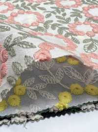 4027-848-1 Cotton Lawn Embroidery Pom-pom Flower Lace[Textile / Fabric] HOKKOH Additional Images