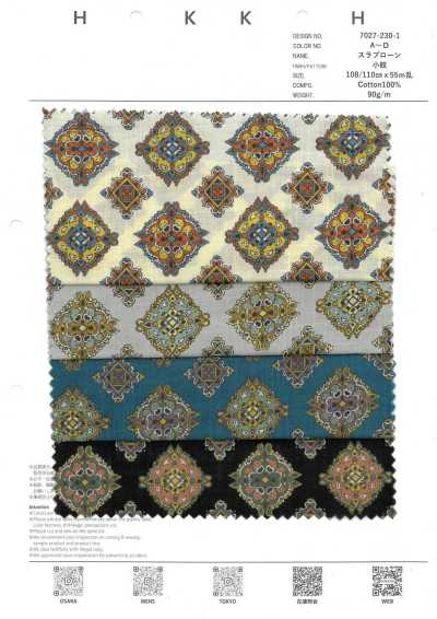 7027-230-1 Slub Lawn Small Pattern