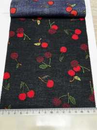 7027-616-2 60 Lawn 9088 Embroidered Cherries[Textile / Fabric] HOKKOH Additional Images