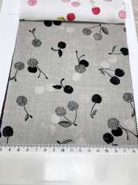 7027-616-2 60 Lawn 9088 Embroidered Cherries[Textile / Fabric] HOKKOH Additional Images