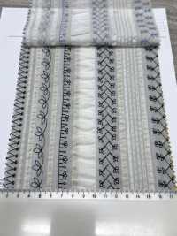 7027-635-2 80 Lawn Salt Shrink Stripe Lace[Textile / Fabric] HOKKOH Sub Photo
