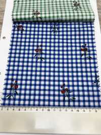 7027-640-3 80 Lawn Gingham + Flowers[Textile / Fabric] HOKKOH Sub Photo
