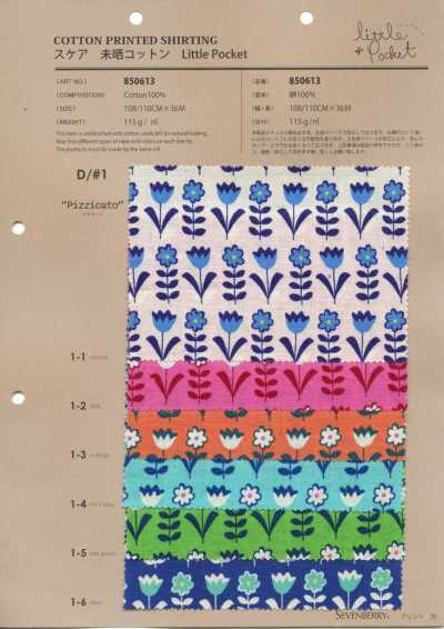 850613 Lawn Unbleached Cotton Little Pocket "Pizzicato"