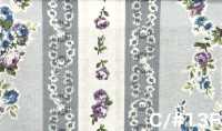 RU2530 RURU BOUQUET Rose Wreath Print Loomstate (Roll)[Textile / Fabric] COSMO TEXTILE Additional Images