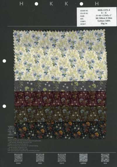 5026-1375-4 80 Lawn Miracle Wave Small Floral