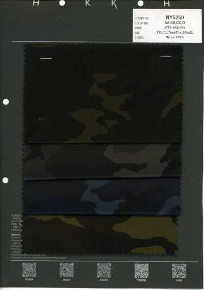 NY5260 Military Nylon Twill Woodland Camo[Textile / Fabric] HOKKOH Additional Images