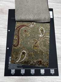 5025-1373-1 Cotton Rayon Dobby Corduroy Paisley Pattern[Textile / Fabric] HOKKOH Additional Images