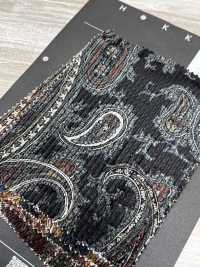5025-1373-1 Cotton Rayon Dobby Corduroy Paisley Pattern[Textile / Fabric] HOKKOH Additional Images