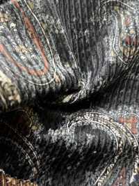 5025-1373-1 Cotton Rayon Dobby Corduroy Paisley Pattern[Textile / Fabric] HOKKOH Additional Images