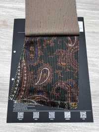 5025-1373-1 Cotton Rayon Dobby Corduroy Paisley Pattern[Textile / Fabric] HOKKOH Additional Images