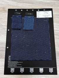 5-WABASH-DRL Indigo Discharge Print Polka Dot/Bandana/Spotted Check/Flying Diamond[Textile / Fabric] HOKKOH Additional Images