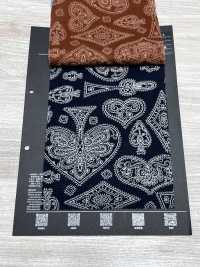 5026-1330-1 Bandana Cloth Off Discharge Print Trump Paisley[Textile / Fabric] HOKKOH Additional Images