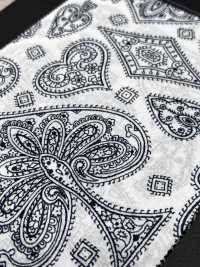5026-1330-1 Bandana Cloth Off Discharge Print Trump Paisley[Textile / Fabric] HOKKOH Additional Images