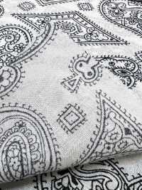 5026-1330-1 Bandana Cloth Off Discharge Print Trump Paisley[Textile / Fabric] HOKKOH Additional Images