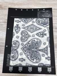 5026-1330-1 Bandana Cloth Off Discharge Print Trump Paisley[Textile / Fabric] HOKKOH Additional Images