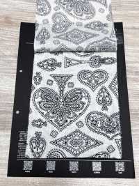 5026-1330-1 Bandana Cloth Off Discharge Print Trump Paisley[Textile / Fabric] HOKKOH Additional Images