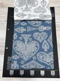 5026-1330-1 Bandana Cloth Off Discharge Print Trump Paisley[Textile / Fabric] HOKKOH Additional Images