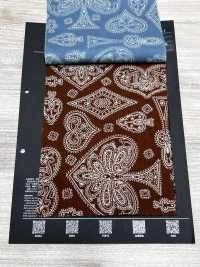 5026-1330-1 Bandana Cloth Off Discharge Print Trump Paisley[Textile / Fabric] HOKKOH Additional Images