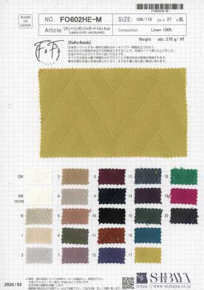 FO602HE-M Linen Herringbone Jacquard FoFo Finish