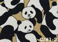 850617 Cotton Linen Canvas Panda World[Textile / Fabric] VANCET Additional Images