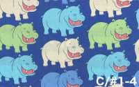 850620 Broadcloth Happy Hippo[Textile / Fabric] VANCET Additional Images