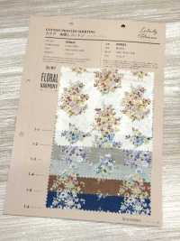 850622 Lawn Unbleached Cotton Rurudi Roman Floral Harmony[Textile / Fabric] VANCET Additional Images