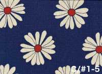 850625 Cotton Linen Canvas Daisy[Textile / Fabric] VANCET Additional Images