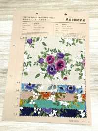 850627 Cotton Linen Canvas Anemone[Textile / Fabric] VANCET Additional Images