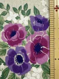 850627 Cotton Linen Canvas Anemone[Textile / Fabric] VANCET Additional Images
